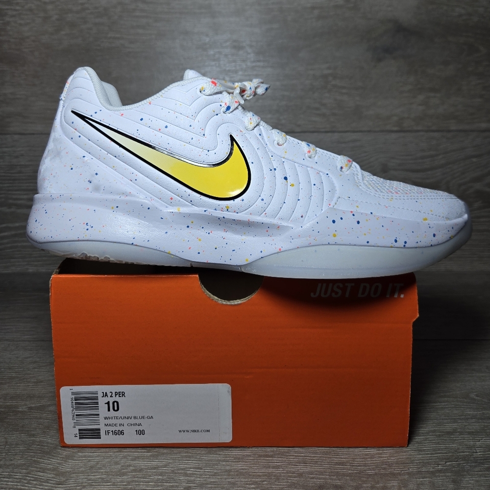 Nike Ja 2 Ja Breaker White Speckled Mens Size 10 IF1606-100 New 2025 Release